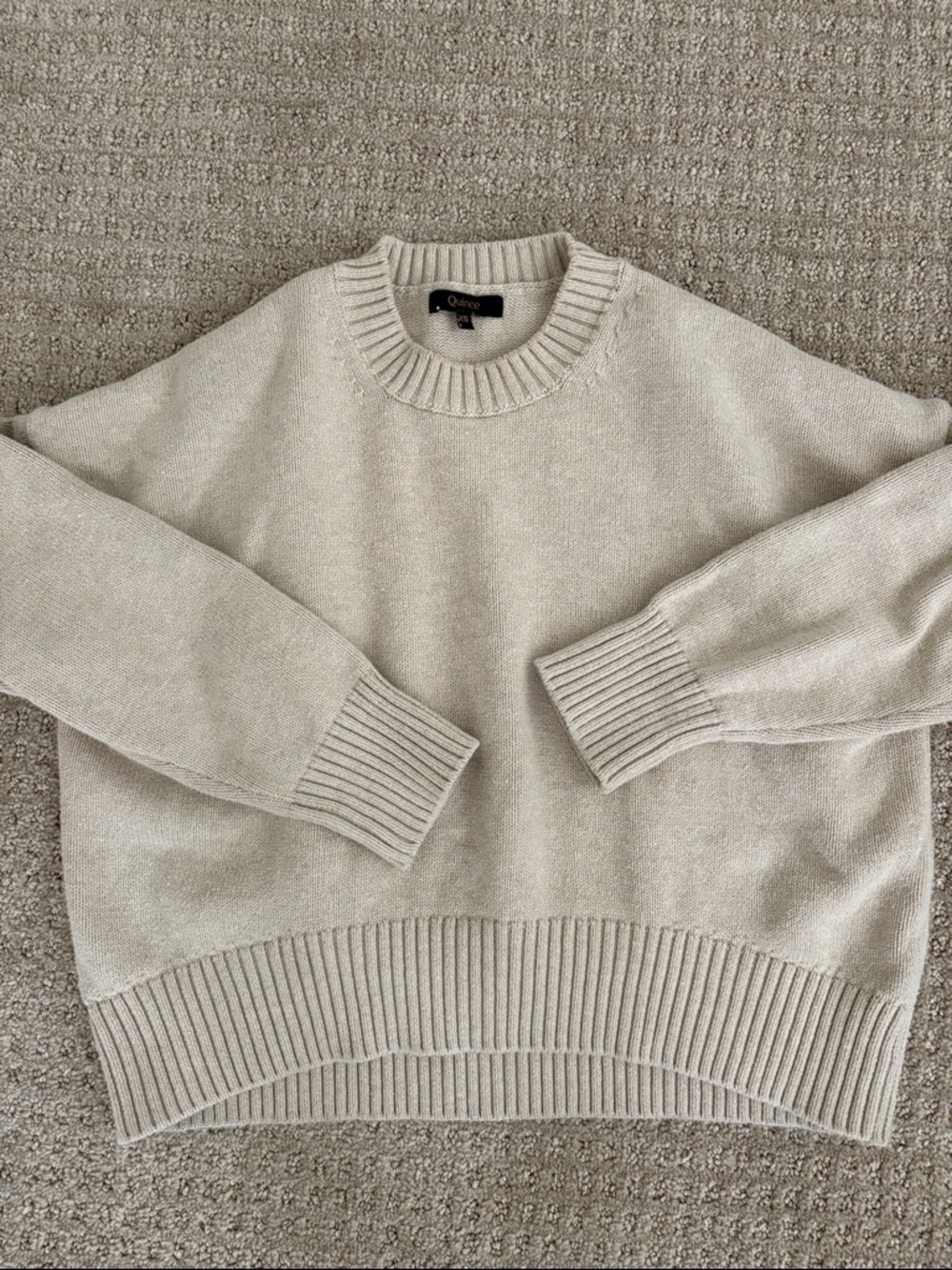 Quince cropped fisherman sweater